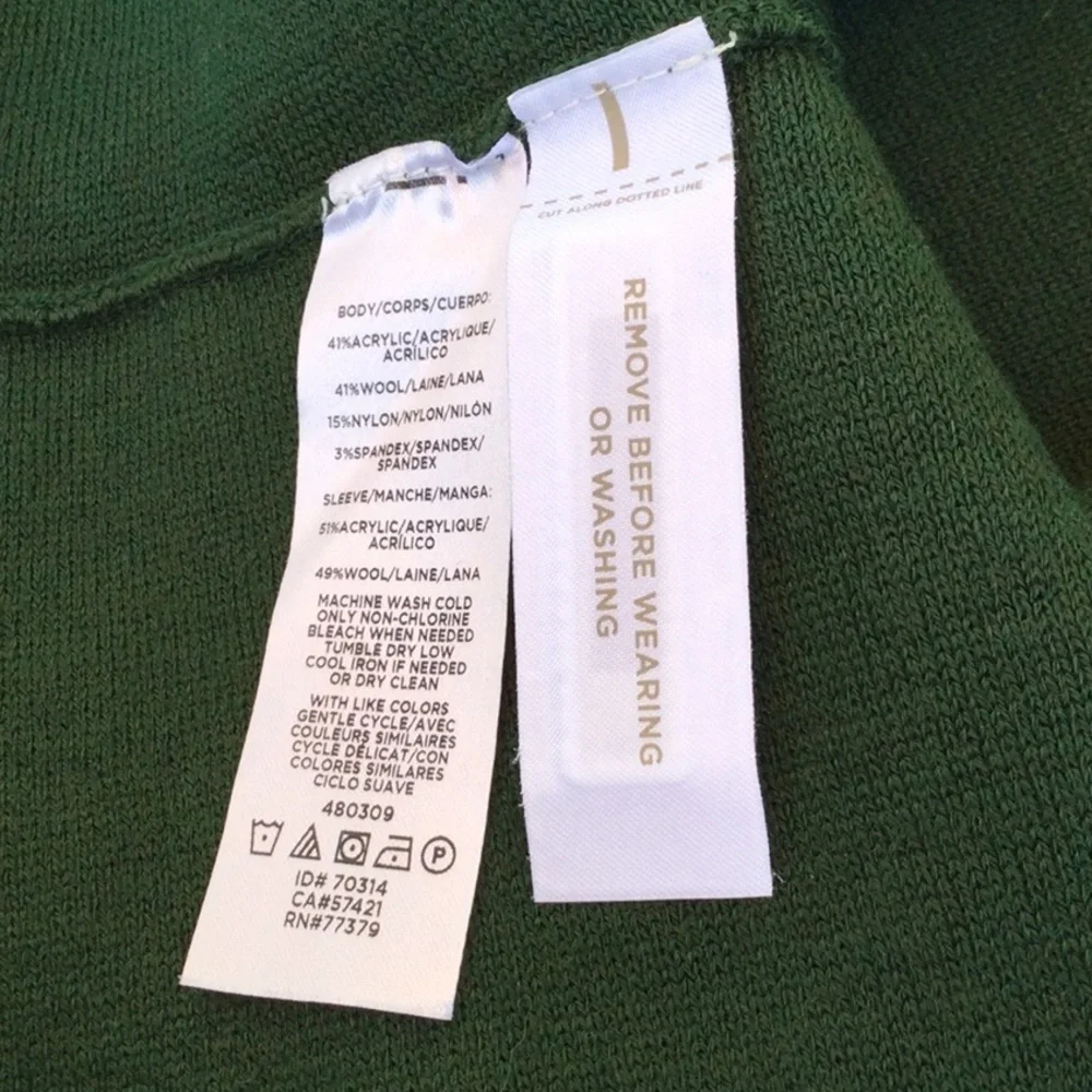 NWT Ann Taylor green sweater dress MP - Picture 7 of 9